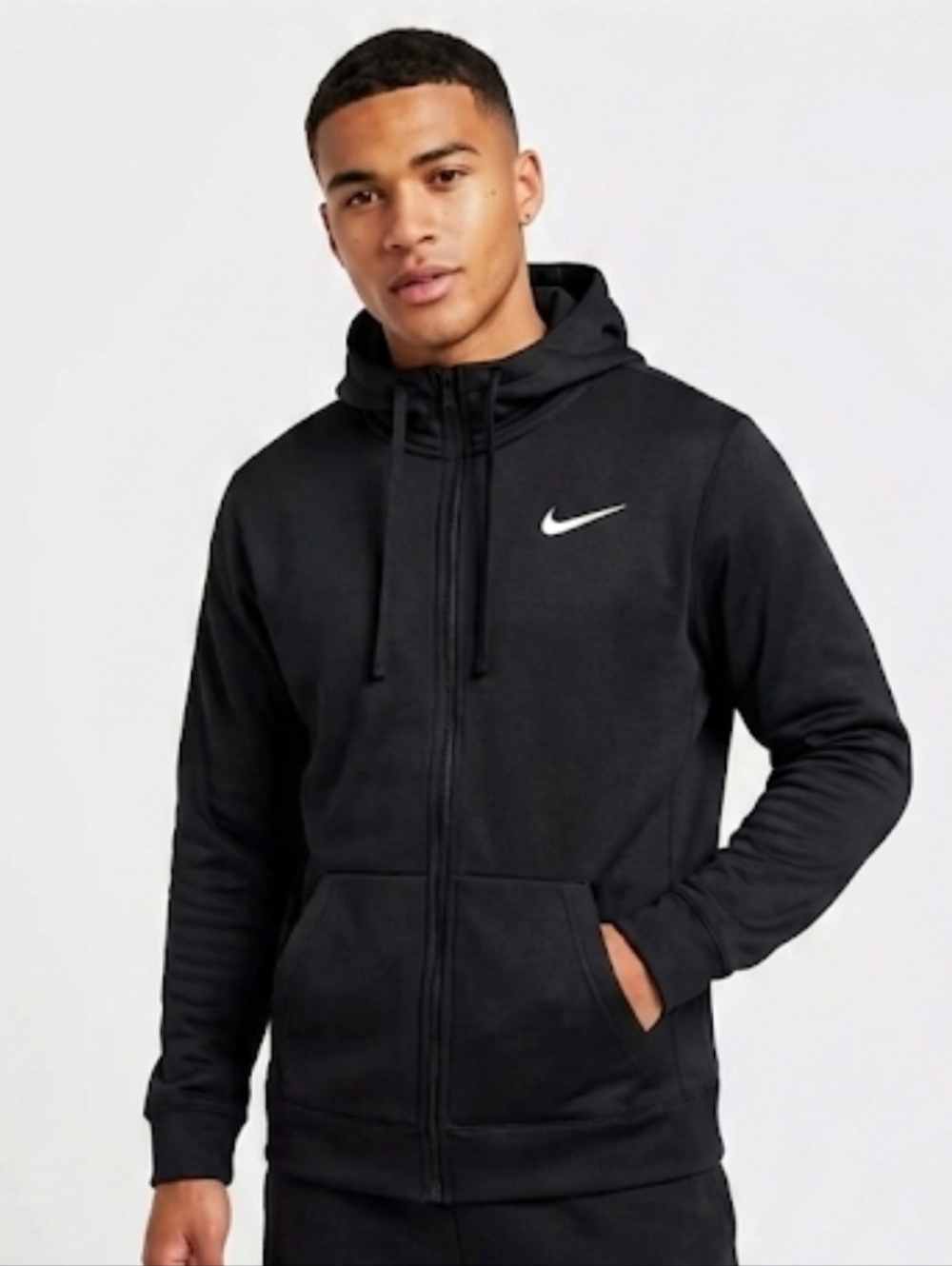 Nike Mens Small Black Therma Dri-FIT Fleece Full Zip Training Hoodie Sweatshirt